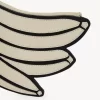 Flache Tasche „Banane“ aus genarbtem Leder