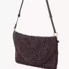 Flache Tasche „Summer Banana“ mit Riemen aus Bast Flache Tasche „Summer Banana“ mit Riemen aus Bast
