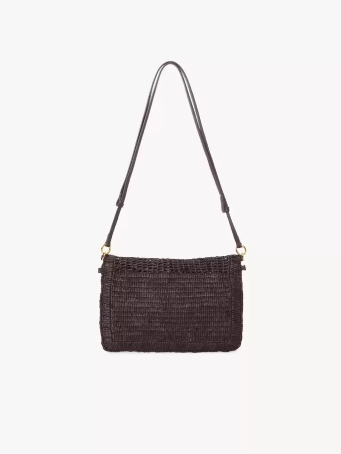 Flache Tasche „Summer Banana“ mit Riemen aus Bast Flache Tasche „Summer Banana“ mit Riemen aus Bast