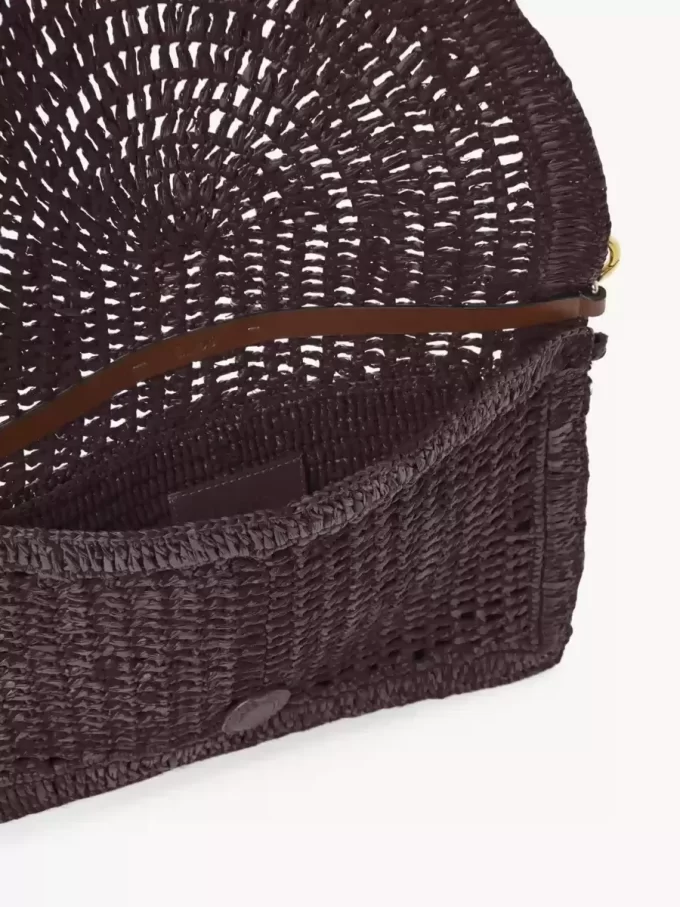 Flache Tasche „Summer Banana“ mit Riemen aus Bast Flache Tasche „Summer Banana“ mit Riemen aus Bast