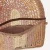 Flache Tasche „Summer Banana“ mit Riemen aus Bast Flache Tasche „Summer Banana“ mit Riemen aus Bast