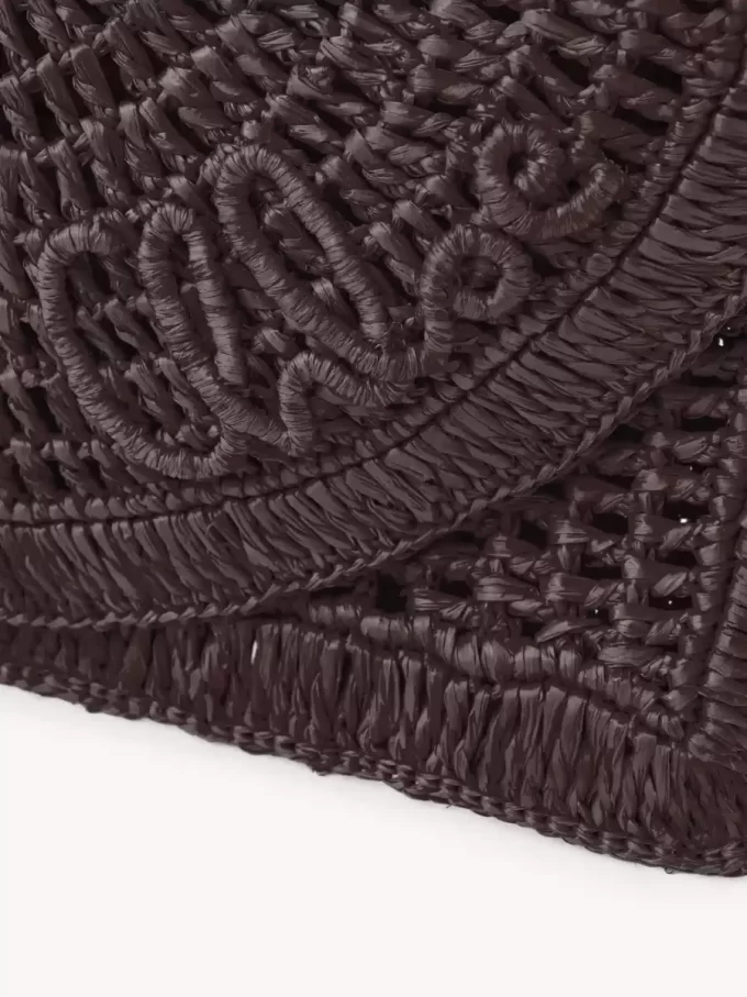 Flache Tasche „Summer Banana“ mit Riemen aus Bast Flache Tasche „Summer Banana“ mit Riemen aus Bast