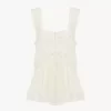 Fließendes Tanktop aus Seidencharmeuse und Spitze Fließendes Tanktop aus Seidencharmeuse und Spitze