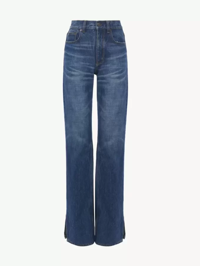 Gerade geschnittene Jeans aus Denim Gerade geschnittene Jeans aus Denim