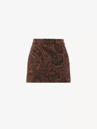 Gerader Minirock aus Gobelin-Jacquard