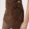 Gerader Minirock aus Gobelin-Jacquard