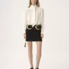 Gerader Minirock aus Woll-Mix-Jacquard
