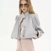 Geraffte Boule-Jacke aus Baumwoll-Canvas Geraffte Boule-Jacke aus Baumwoll-Canvas