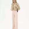 Geraffte Boule-Jacke aus Baumwollgabardine