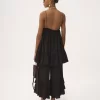 Gerafftes Minikleid mit dünnen Trägern aus Crêpe de Chine Gerafftes Minikleid mit dünnen Trägern aus Crêpe de Chine