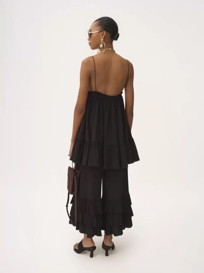 Gerafftes Minikleid mit dünnen Trägern aus Crêpe de Chine Gerafftes Minikleid mit dünnen Trägern aus Crêpe de Chine