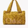 Große Chloé Plage-Einkaufstasche aus Jacquard-Frottee Große Chloé Plage-Einkaufstasche aus Jacquard-Frottee