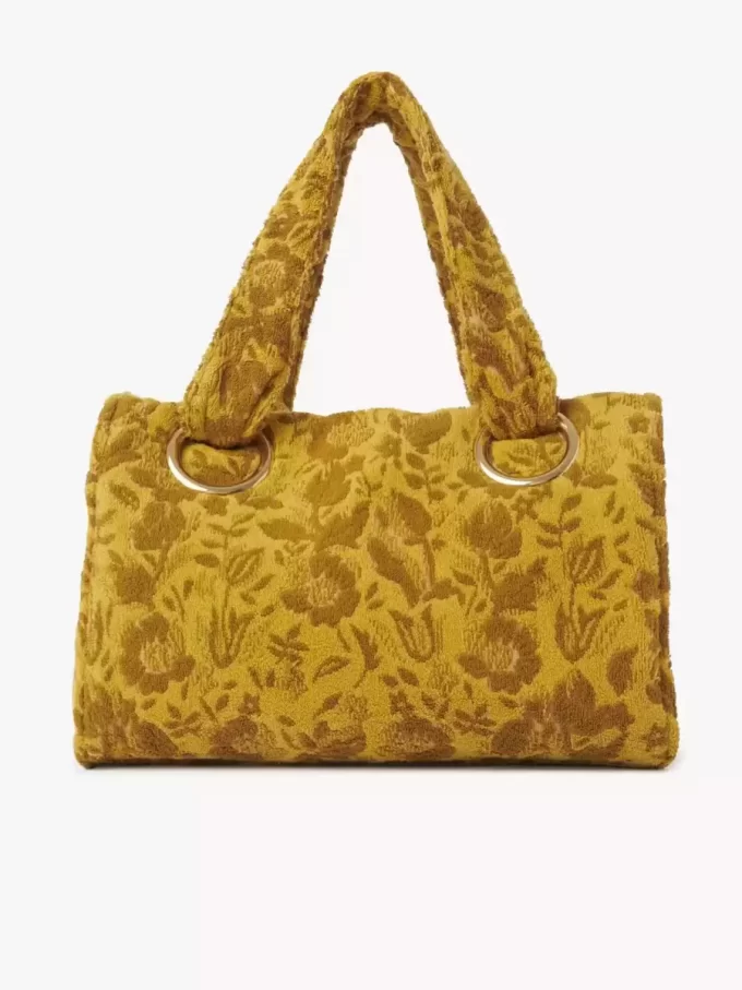 Große Chloé Plage-Einkaufstasche aus Jacquard-Frottee Große Chloé Plage-Einkaufstasche aus Jacquard-Frottee