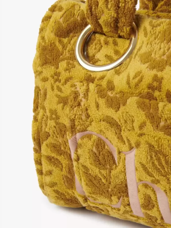 Große Chloé Plage-Einkaufstasche aus Jacquard-Frottee Große Chloé Plage-Einkaufstasche aus Jacquard-Frottee