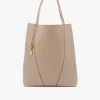 Große Chloé Spin Tote Bag aus genarbtem Leder Große Chloé Spin Tote Bag aus genarbtem Leder