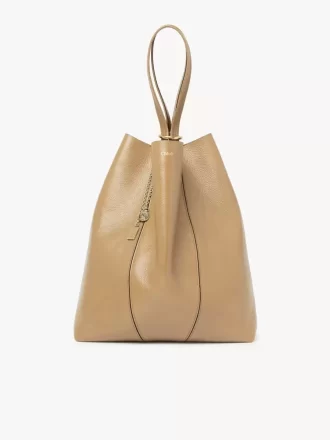 Große Chloé Spin Tote Bag aus genarbtem Leder