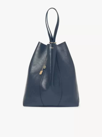 Große Chloé Spin Tote Bag aus genarbtem Leder