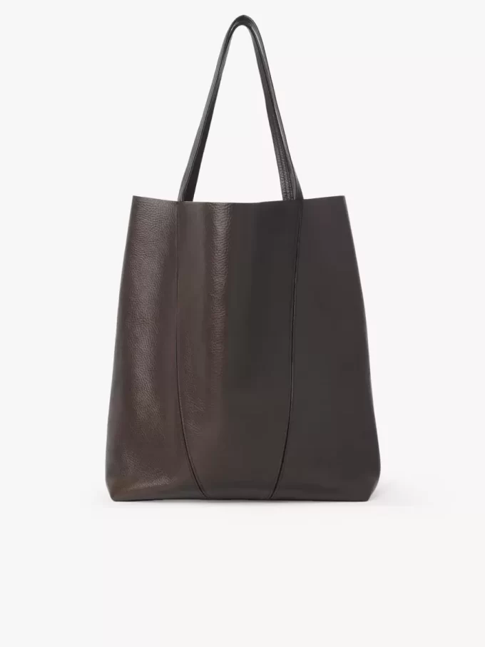 Große Chloé Spin Tote Bag aus genarbtem Leder Große Chloé Spin Tote Bag aus genarbtem Leder