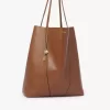 Große Chloé Spin Tote Bag aus genarbtem Leder Große Chloé Spin Tote Bag aus genarbtem Leder