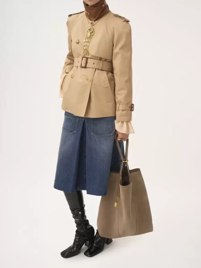 Große Chloé Spin Tote Bag aus Wildleder Große Chloé Spin Tote Bag aus Wildleder