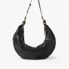 Große Hobo-Tasche mit Armband aus genarbtem Leder Große Hobo-Tasche mit Armband aus genarbtem Leder