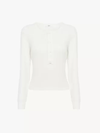 Henley-Shirt aus Baumwolljersey