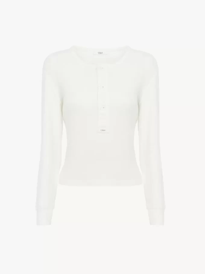 Henley-Shirt aus Baumwolljersey Henley-Shirt aus Baumwolljersey