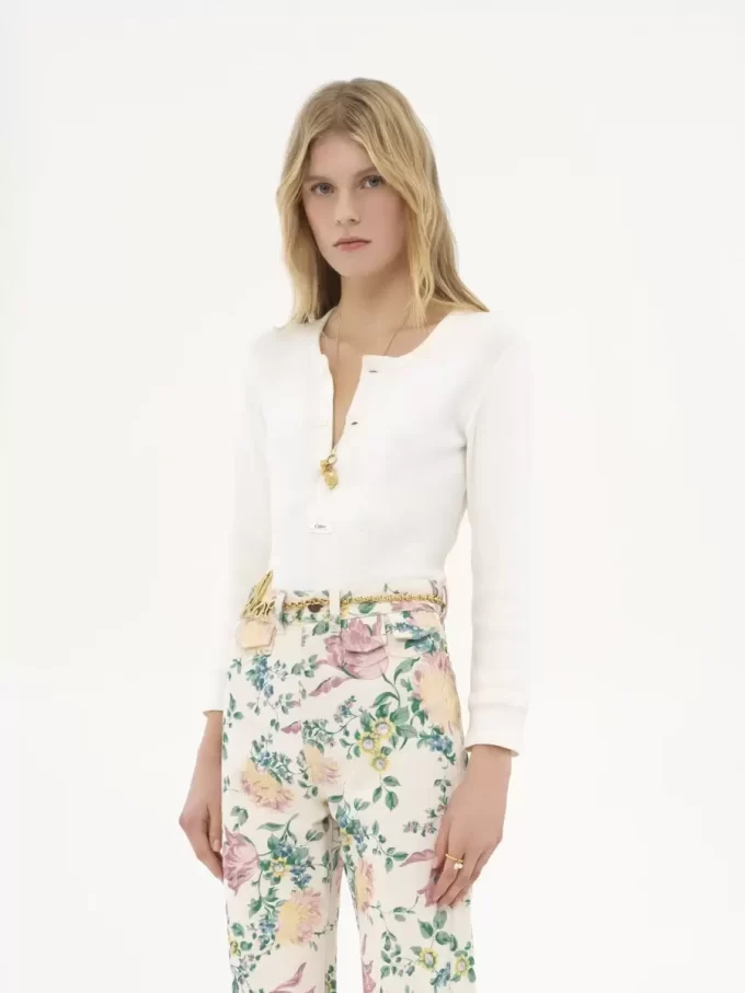 Henley-Shirt aus Baumwolljersey Henley-Shirt aus Baumwolljersey