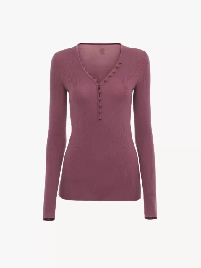 Henley-Shirt aus Merinowollstrick