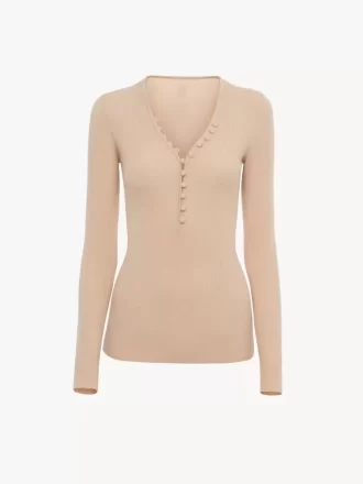 Henley-Shirt aus Merinowollstrick