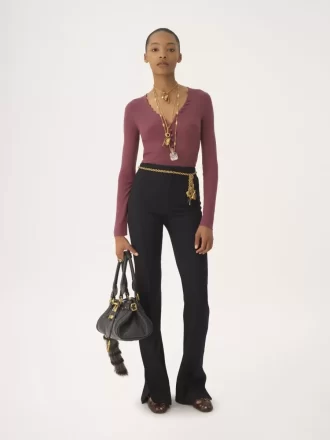 Henley-Shirt aus Merinowollstrick