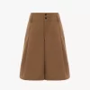 High-Rise-Bermudashorts mit weitem Bein aus Baumwolle High-Rise-Bermudashorts mit weitem Bein aus Baumwolle