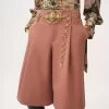 High-Rise-Bermudashorts mit weitem Bein aus Baumwolle High-Rise-Bermudashorts mit weitem Bein aus Baumwolle