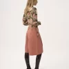 High-Rise-Bermudashorts mit weitem Bein aus Baumwolle High-Rise-Bermudashorts mit weitem Bein aus Baumwolle