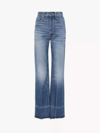 High-Rise-Bootcut-Jeans aus Denim