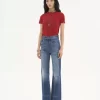 High-Rise-Bootcut-Jeans aus Denim High-Rise-Bootcut-Jeans aus Denim