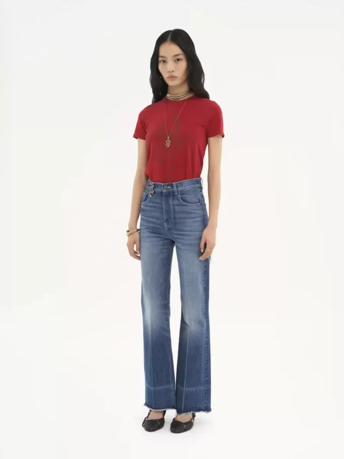 High-Rise-Bootcut-Jeans aus Denim High-Rise-Bootcut-Jeans aus Denim