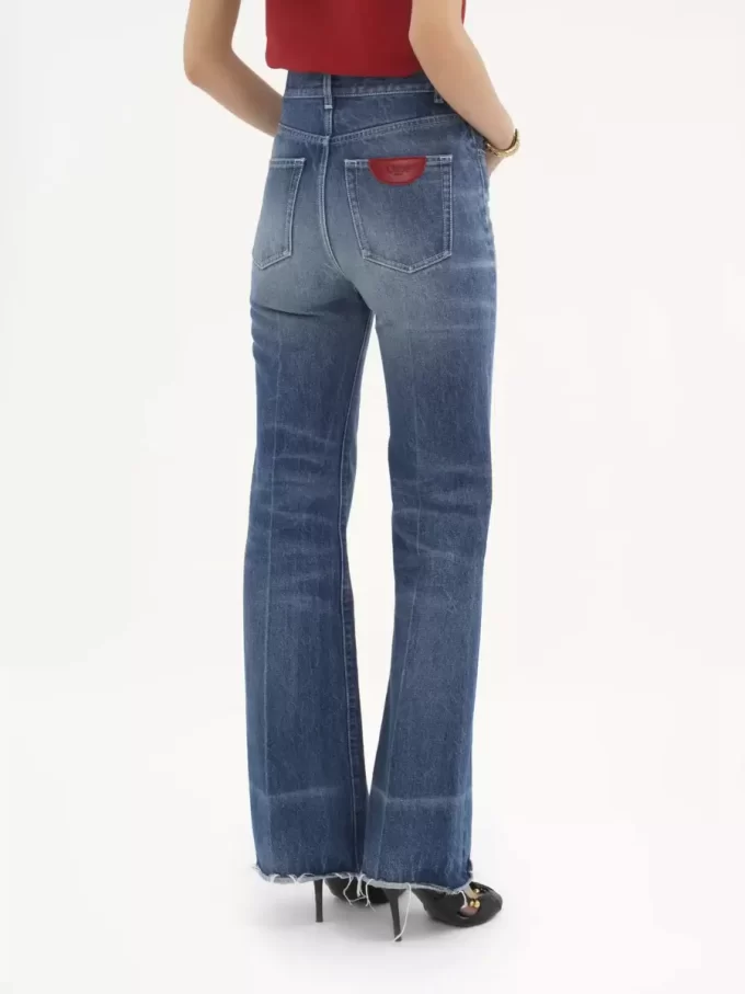 High-Rise-Bootcut-Jeans aus Denim High-Rise-Bootcut-Jeans aus Denim