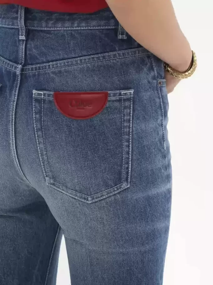 High-Rise-Bootcut-Jeans aus Denim High-Rise-Bootcut-Jeans aus Denim