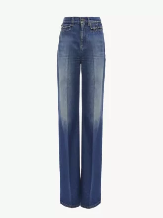 High-Rise-Flare-Jeans aus Denim