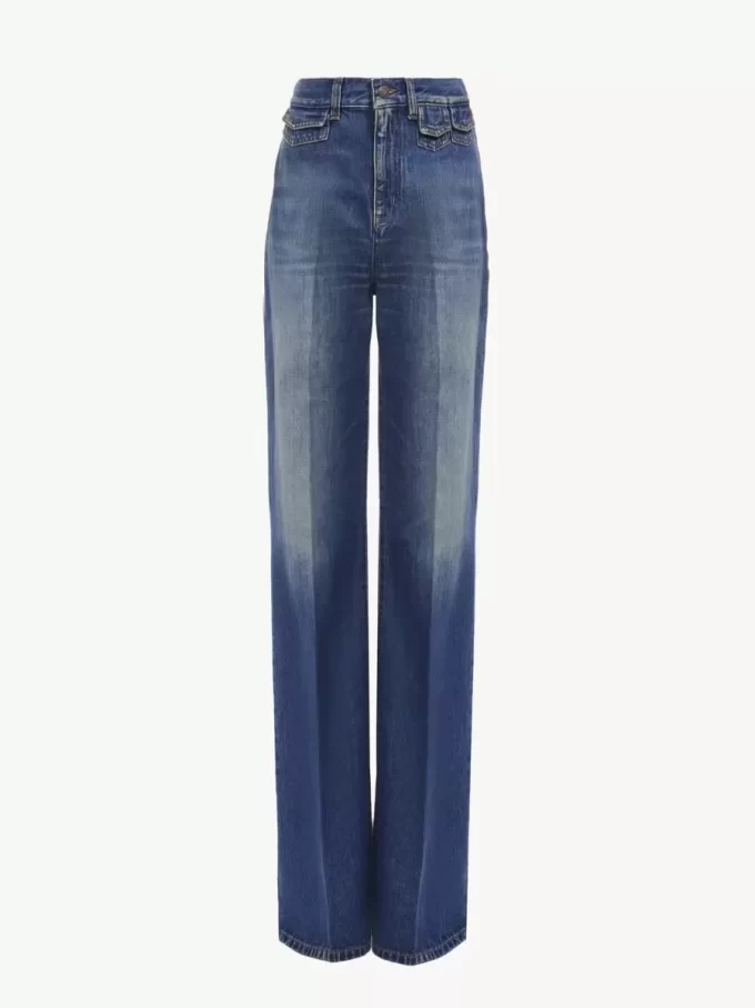 High-Rise-Flare-Jeans aus Denim High-Rise-Flare-Jeans aus Denim