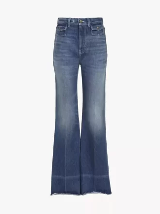 High-Rise-Flare-Jeans aus Denim