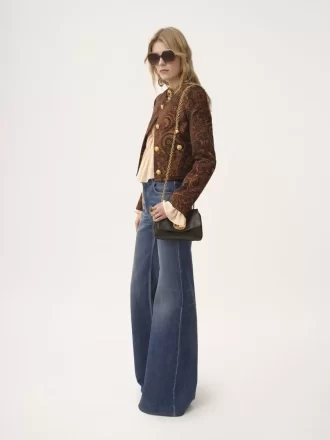 High-Rise-Flare-Jeans aus Denim