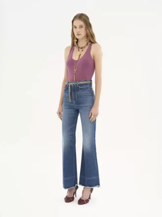 High-Rise-Flare-Jeans aus Denim