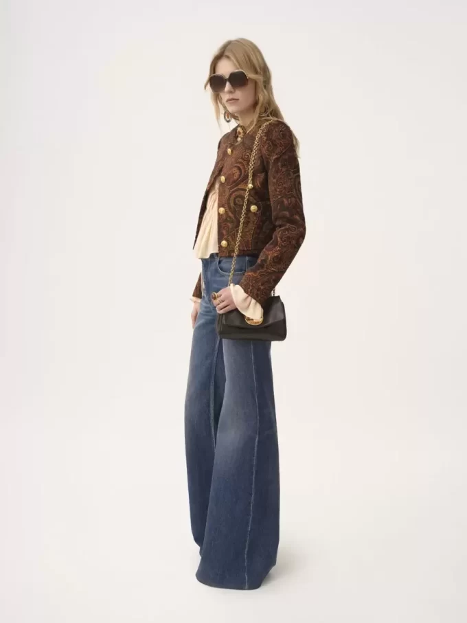 High-Rise-Flare-Jeans aus Denim High-Rise-Flare-Jeans aus Denim