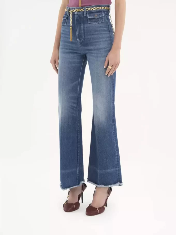 High-Rise-Flare-Jeans aus Denim High-Rise-Flare-Jeans aus Denim
