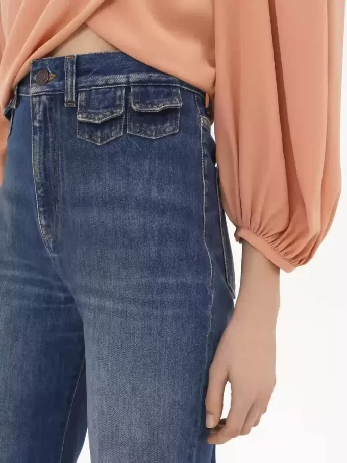 High-Rise-Flare-Jeans aus Denim High-Rise-Flare-Jeans aus Denim