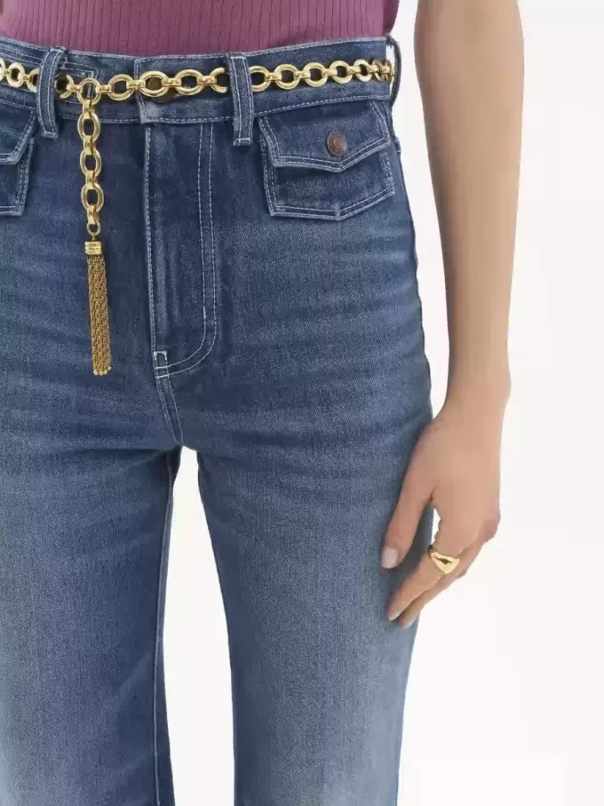 High-Rise-Flare-Jeans aus Denim High-Rise-Flare-Jeans aus Denim