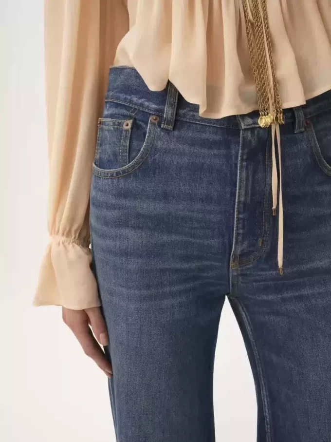 High-Rise-Flare-Jeans aus Denim High-Rise-Flare-Jeans aus Denim