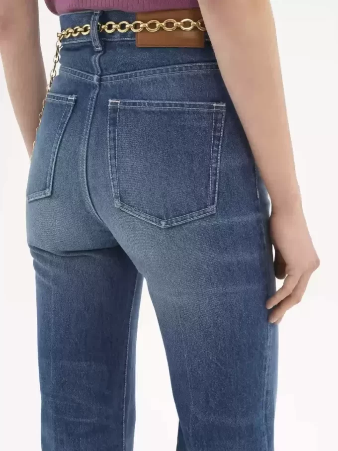 High-Rise-Flare-Jeans aus Denim High-Rise-Flare-Jeans aus Denim